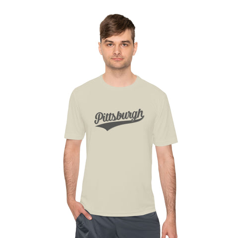 Pittsburgh Varsity Retro Moisture Wicking T-shirt - Sport-Tek ST350 T-Shirt - YinzerShop