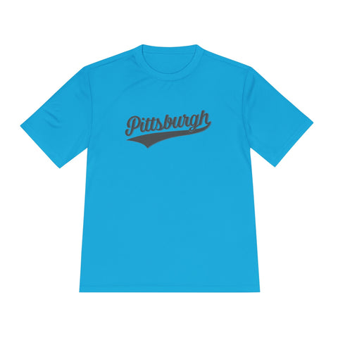 Pittsburgh Varsity Retro Moisture Wicking T-shirt - Sport-Tek ST350 T-Shirt - YinzerShop