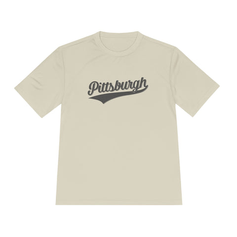 Pittsburgh Varsity Retro Moisture Wicking T-shirt - Sport-Tek ST350 T-Shirt - YinzerShop