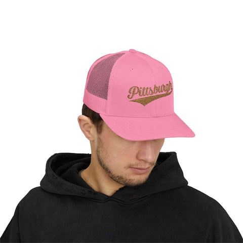 Pittsburgh Varsity Retro Snapback Trucker Cap Hats - YinzerShop