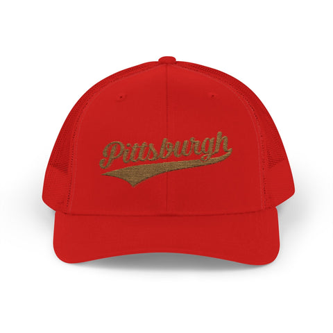 Pittsburgh Varsity Retro Snapback Trucker Cap Hats - YinzerShop