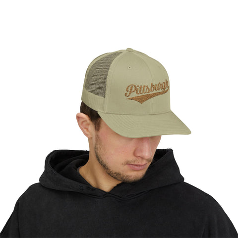 Pittsburgh Varsity Retro Snapback Trucker Cap Hats - YinzerShop