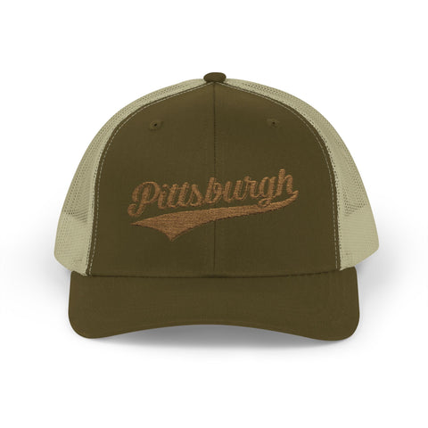 Pittsburgh Varsity Retro Snapback Trucker Cap Hats - YinzerShop