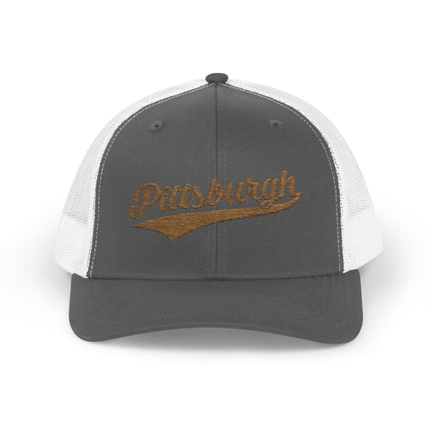 Pittsburgh Varsity Retro Snapback Trucker Cap Hats - YinzerShop