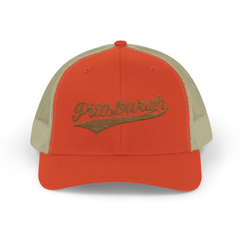 Pittsburgh Varsity Retro Snapback Trucker Cap Hats - YinzerShop