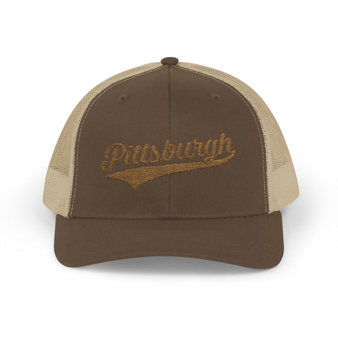 Pittsburgh Varsity Retro Snapback Trucker Cap Hats - YinzerShop