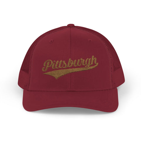 Pittsburgh Varsity Retro Snapback Trucker Cap Hats - YinzerShop
