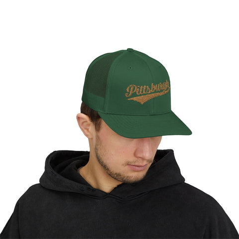 Pittsburgh Varsity Retro Snapback Trucker Cap Hats - YinzerShop
