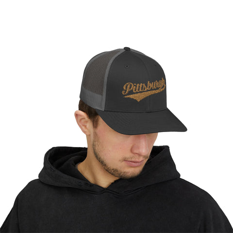 Pittsburgh Varsity Retro Snapback Trucker Cap Hats - YinzerShop