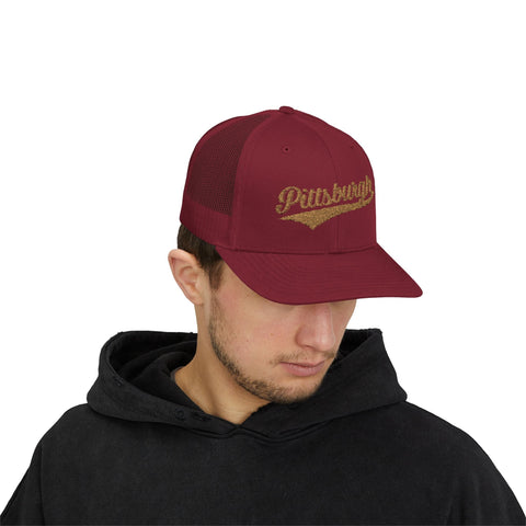 Pittsburgh Varsity Retro Snapback Trucker Cap Hats - YinzerShop