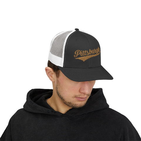 Pittsburgh Varsity Retro Snapback Trucker Cap Hats - YinzerShop