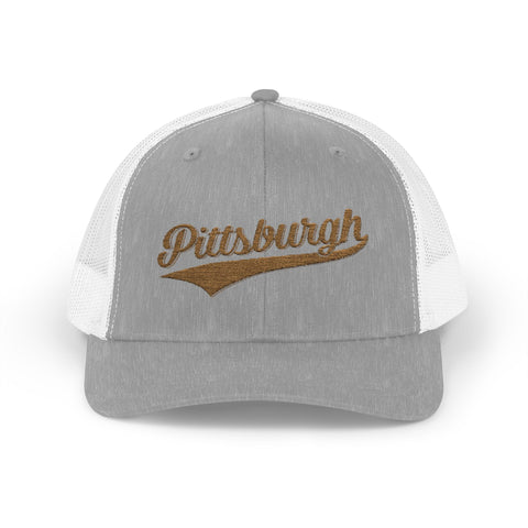 Pittsburgh Varsity Retro Snapback Trucker Cap Hats - YinzerShop