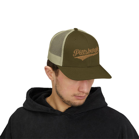 Pittsburgh Varsity Retro Snapback Trucker Cap Hats - YinzerShop
