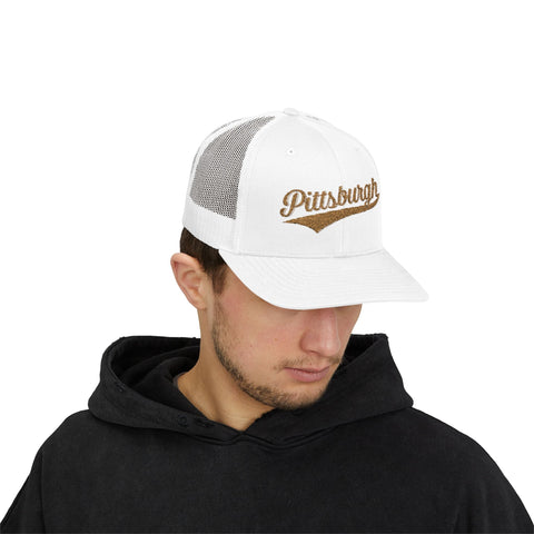 Pittsburgh Varsity Retro Snapback Trucker Cap Hats - YinzerShop