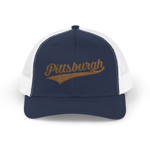 Pittsburgh Varsity Retro Snapback Trucker Cap Hats - YinzerShop