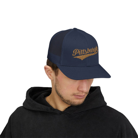 Pittsburgh Varsity Retro Snapback Trucker Cap Hats - YinzerShop