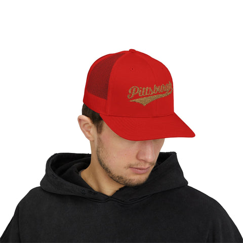 Pittsburgh Varsity Retro Snapback Trucker Cap Hats - YinzerShop