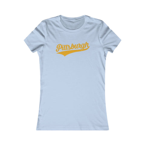 Pittsburgh Varsity Retro Women's Slim Feminine Fit T-shirt T-Shirt - YinzerShop