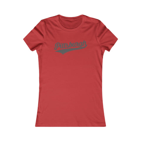 Pittsburgh Varsity Retro Women's Slim Feminine Fit T-shirt T-Shirt - YinzerShop