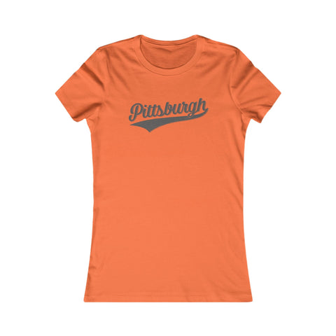 Pittsburgh Varsity Retro Women's Slim Feminine Fit T-shirt T-Shirt - YinzerShop