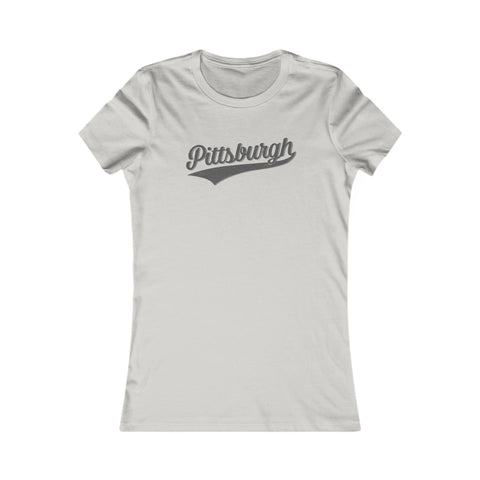 Pittsburgh Varsity Retro Women's Slim Feminine Fit T-shirt T-Shirt - YinzerShop