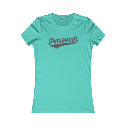 Pittsburgh Varsity Retro Women's Slim Feminine Fit T-shirt T-Shirt - YinzerShop
