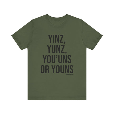 Pittsburgh Versions of YINZ Short Sleeve T-Shirt T-Shirt - YinzerShop
