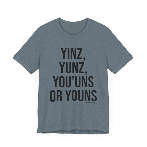 Pittsburgh Versions of YINZ Short Sleeve T-Shirt T-Shirt - YinzerShop