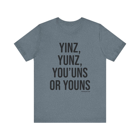 Pittsburgh Versions of YINZ Short Sleeve T-Shirt T-Shirt - YinzerShop