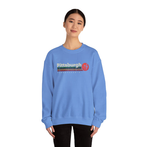 Pittsburgh Vintage Bowling - Heavy Blend™ Crewneck Sweatshirt Sweatshirt - YinzerShop