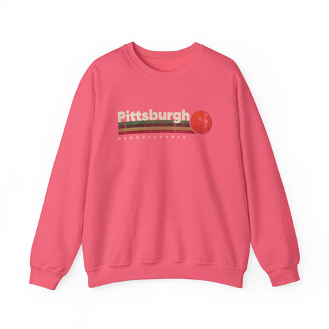 Pittsburgh Vintage Bowling - Heavy Blend™ Crewneck Sweatshirt Sweatshirt - YinzerShop