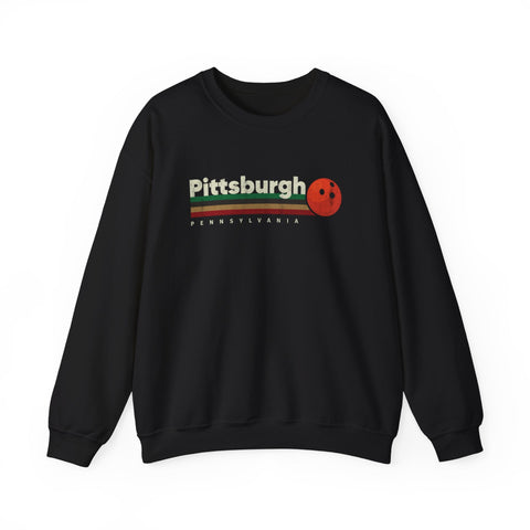 Pittsburgh Vintage Bowling - Heavy Blend™ Crewneck Sweatshirt Sweatshirt - YinzerShop