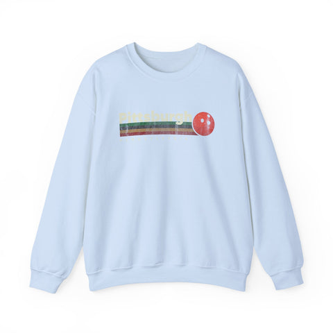 Pittsburgh Vintage Bowling - Heavy Blend™ Crewneck Sweatshirt Sweatshirt - YinzerShop