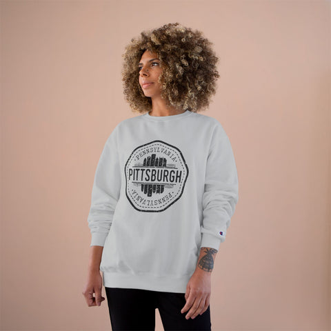 Pittsburgh Vintage Stamp - Champion Sweatshirt Sweatshirt - YinzerShop