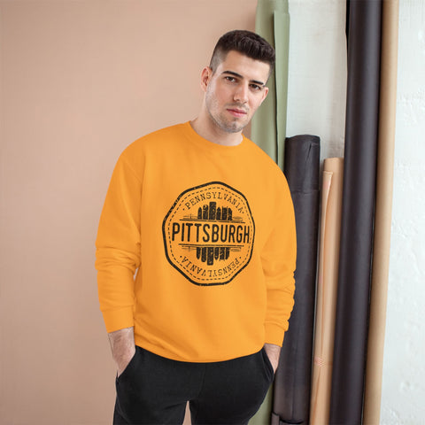 Pittsburgh Vintage Stamp - Champion Sweatshirt Sweatshirt - YinzerShop