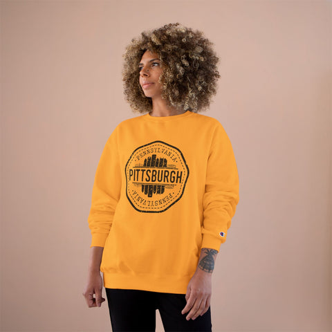 Pittsburgh Vintage Stamp - Champion Sweatshirt Sweatshirt - YinzerShop