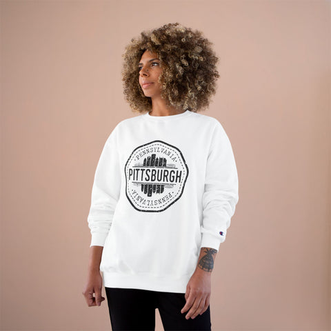 Pittsburgh Vintage Stamp - Champion Sweatshirt Sweatshirt - YinzerShop