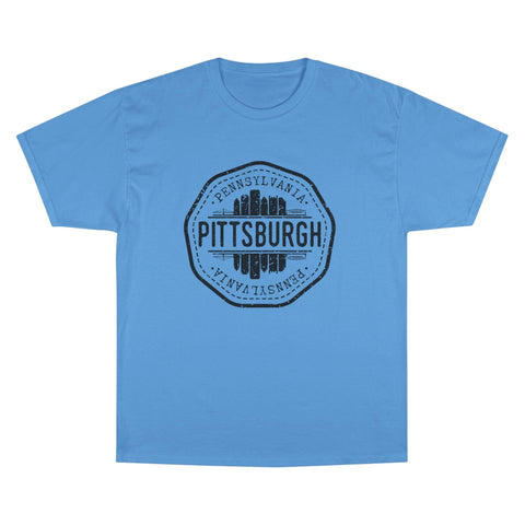 Pittsburgh Vintage Stamp - Champion T-Shirt T-Shirt - YinzerShop