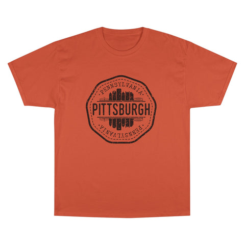 Pittsburgh Vintage Stamp - Champion T-Shirt T-Shirt - YinzerShop