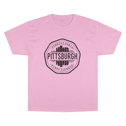 Pittsburgh Vintage Stamp - Champion T-Shirt T-Shirt - YinzerShop