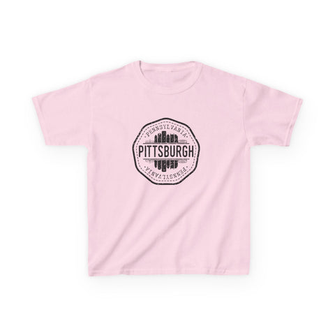 Pittsburgh Vintage Stamp - Kids Graphic T-Shirt Kids Apparel - YinzerShop