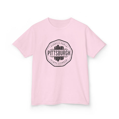 Pittsburgh Vintage Stamp - Kids Graphic T-Shirt Kids Apparel - YinzerShop