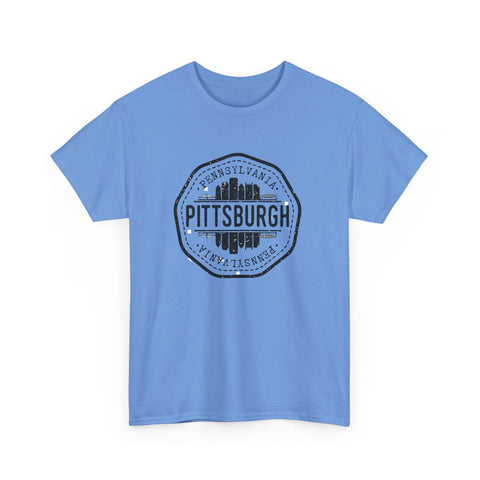 Pittsburgh Vintage Stamp - Unisex Heavy Cotton Tee T-Shirt - YinzerShop