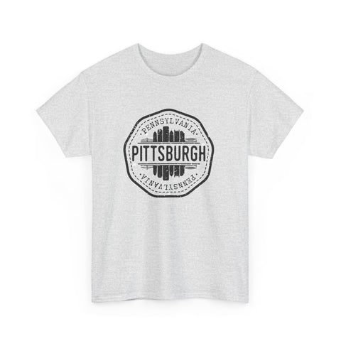 Pittsburgh Vintage Stamp - Unisex Heavy Cotton Tee T-Shirt - YinzerShop