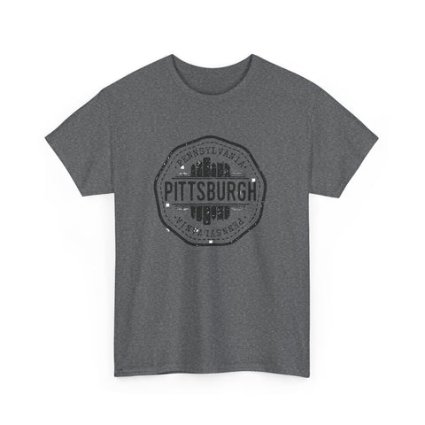 Pittsburgh Vintage Stamp - Unisex Heavy Cotton Tee T-Shirt - YinzerShop