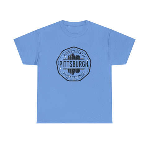 Pittsburgh Vintage Stamp - Unisex Heavy Cotton Tee T-Shirt - YinzerShop