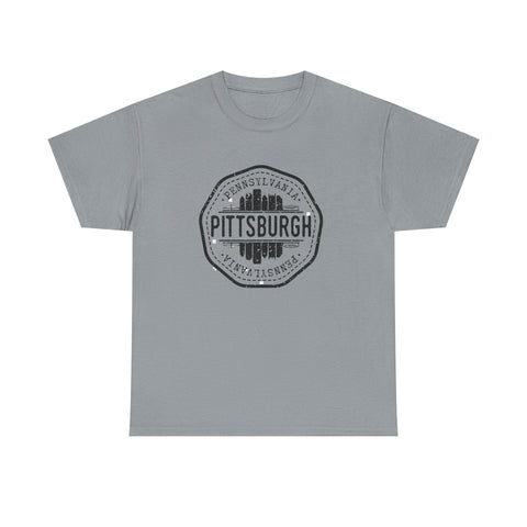 Pittsburgh Vintage Stamp - Unisex Heavy Cotton Tee T-Shirt - YinzerShop