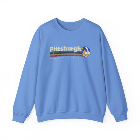 Pittsburgh Vintage Volleyball - Heavy Blend™ Crewneck Sweatshirt Sweatshirt - YinzerShop