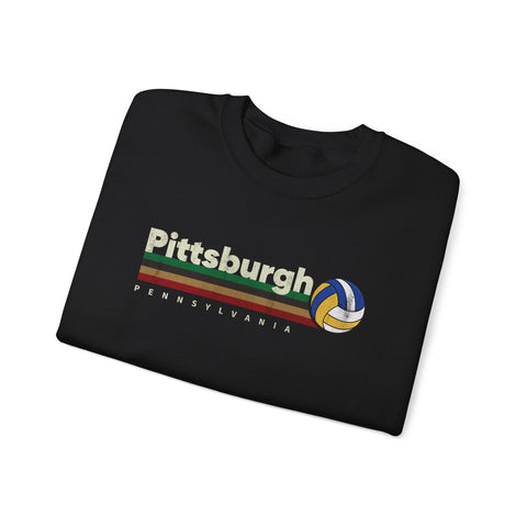 Pittsburgh Vintage Volleyball - Heavy Blend™ Crewneck Sweatshirt Sweatshirt - YinzerShop