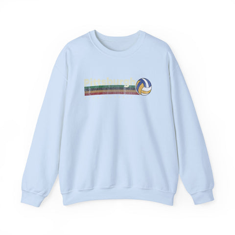 Pittsburgh Vintage Volleyball - Heavy Blend™ Crewneck Sweatshirt Sweatshirt - YinzerShop